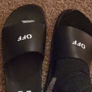 Off-White Mens Black Pool Slides